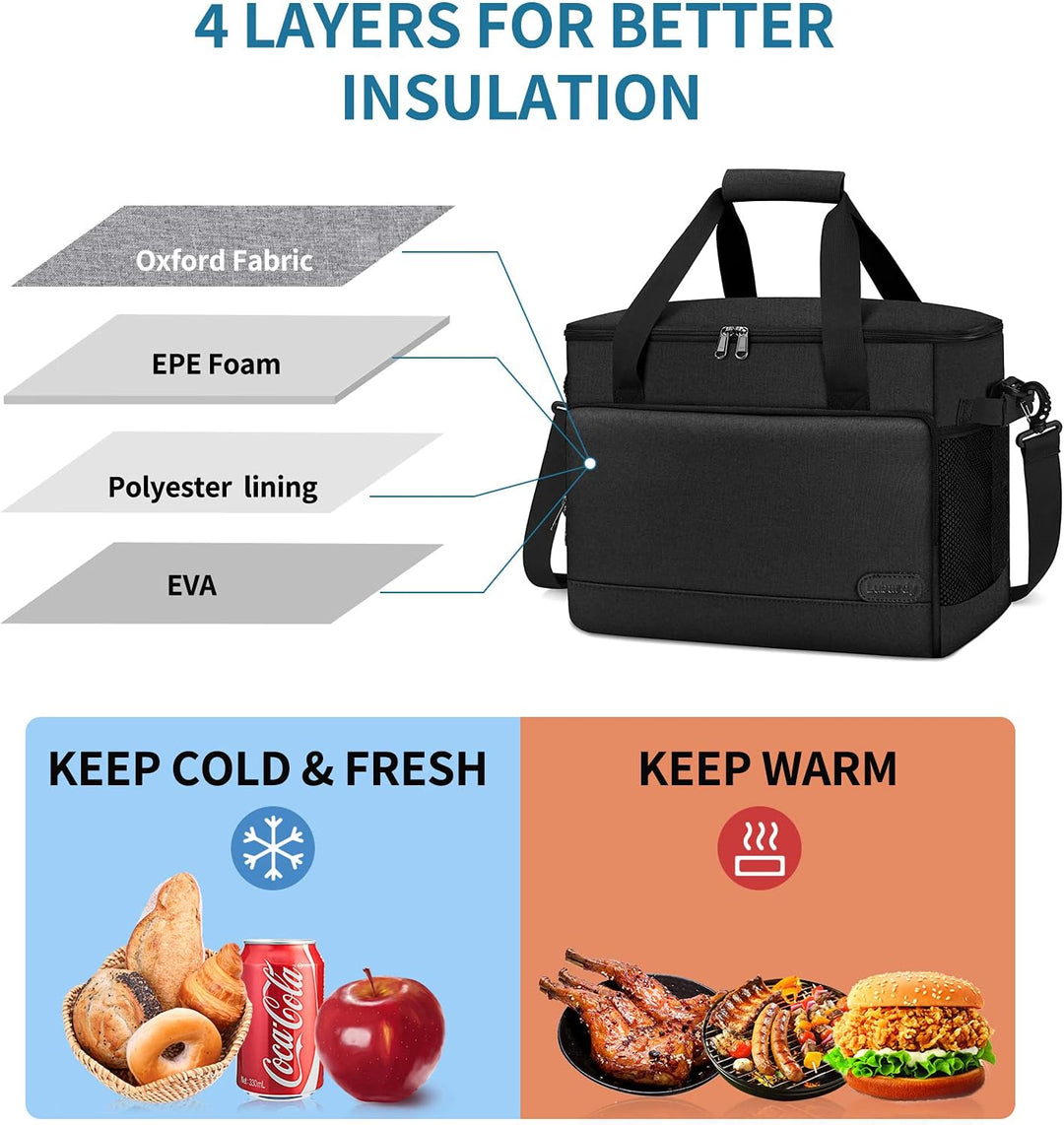 Lubardy 15L Kühltasche Klein 30L Kühltasche Gross Faltbar Kühlkorb Thermotasche Wasserdicht Kühlbox