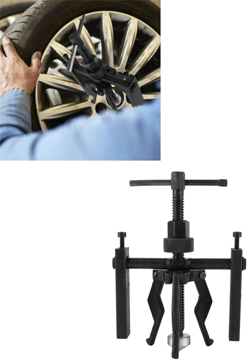 3 Backenabzieher, Abzieher für Krallen, Innenabzieher, extern, wendbar, Innenlager für Motorrad, Aut