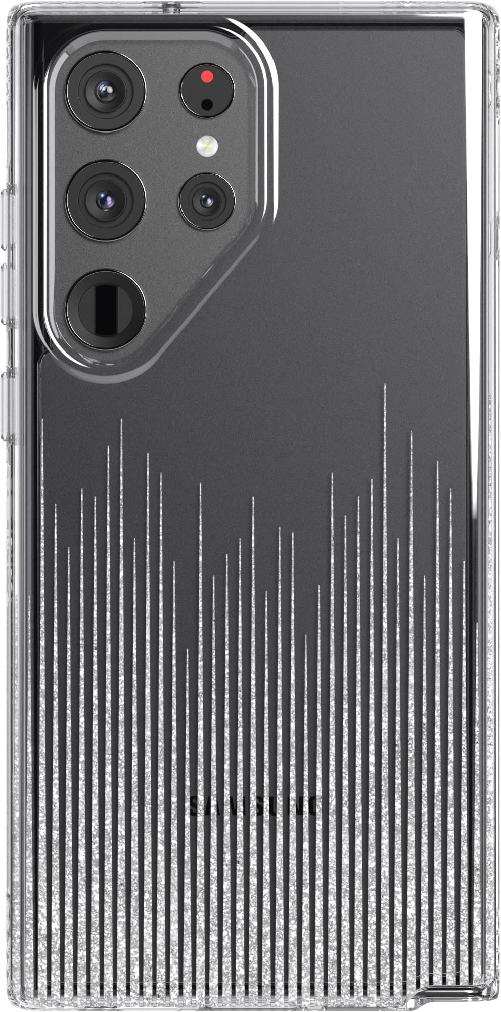 tech21 Evo Sparkle Schutzhülle für Samsung Galaxy S23 Ultra – Sparkle Rain Kratzfeste Handyhülle mit