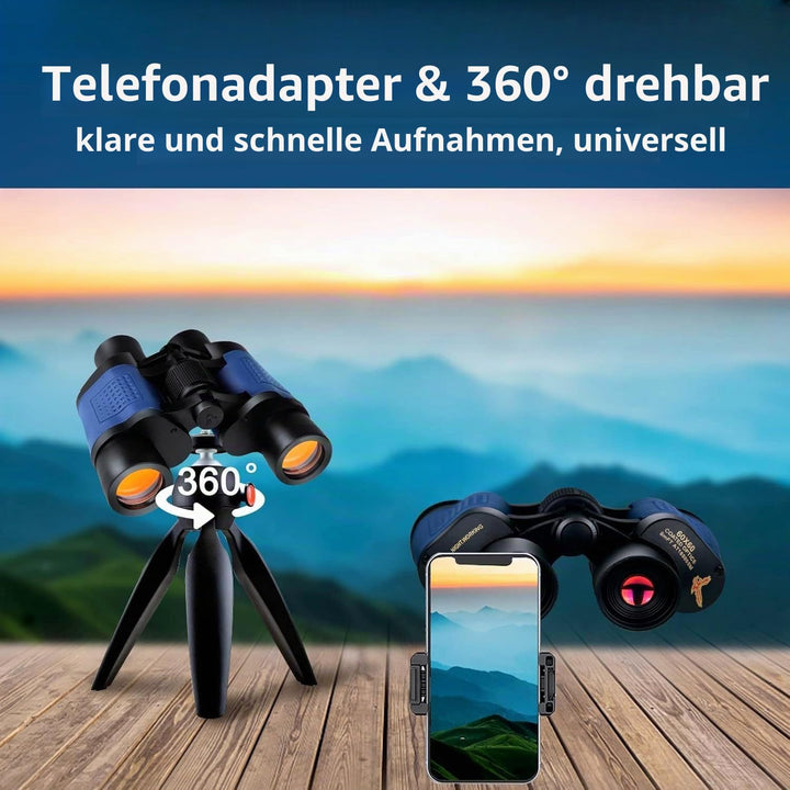 Kompaktes Fernglas für Erwachsene, 10 x 36 cm, grosses Okular mit einfacher Fokussierung, Fernglas m