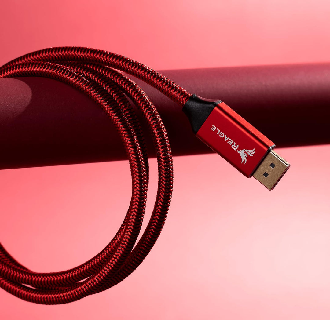 Reagle DisplayPort Kabel 1.4 DP 8K@60Hz 4K@144Hz 2K@240Hz, FreeSync, G-Sync Display Port für Monitor