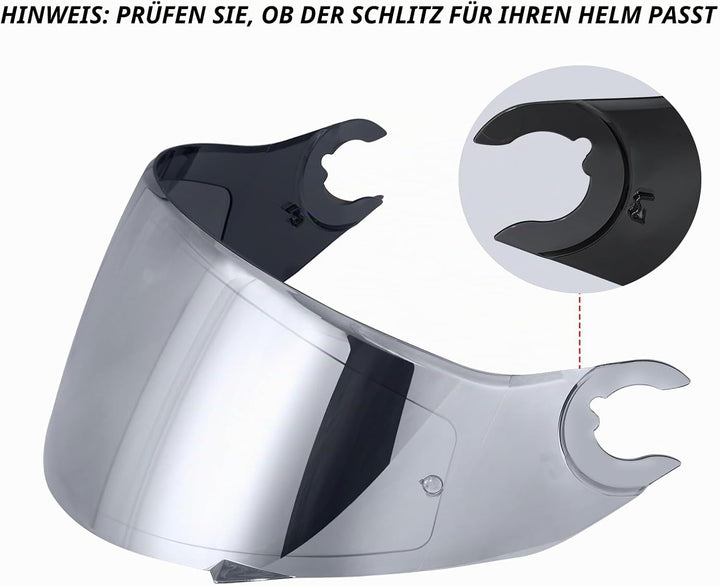 Helmvisier für Shark D Skwal D-Skwal 2 Spartan,Motorradhelm Visier,Motorrad Windschutz Helm Objektiv