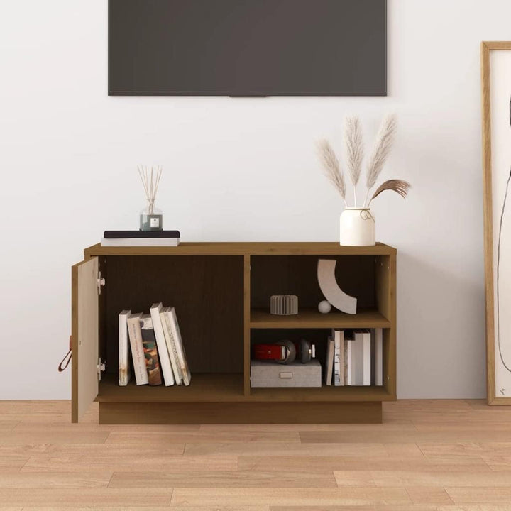 TV Schrank, TV Lowboard mit 1 Tür und 2 offenen Fächern, Fernsehtisch, Fernsehschrank, TV-Tisch, TV