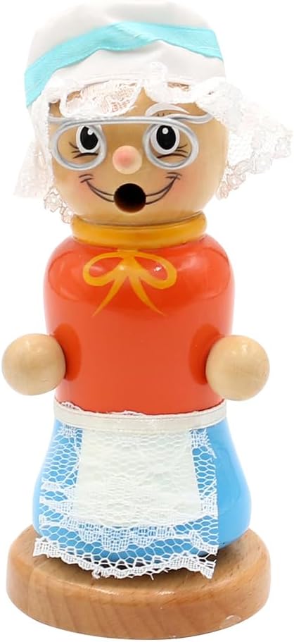 Dekohelden24 Holz Räuchermann, Räucherfigur, Rauchfigur, Räuchermännchen als Märchenfigur Grossmutte