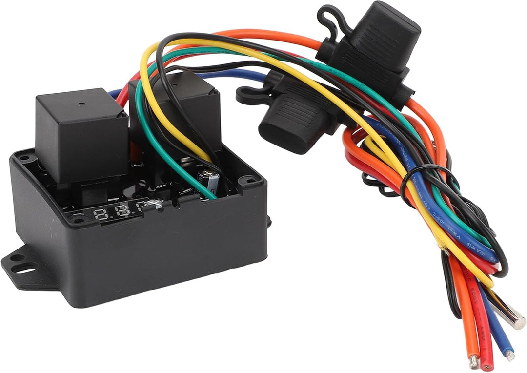 Digitaler Thermatischer Lüfterschaltersatz, 12V 24V Einstellbare Temperatur, Digitaler Kühlerlüfter-