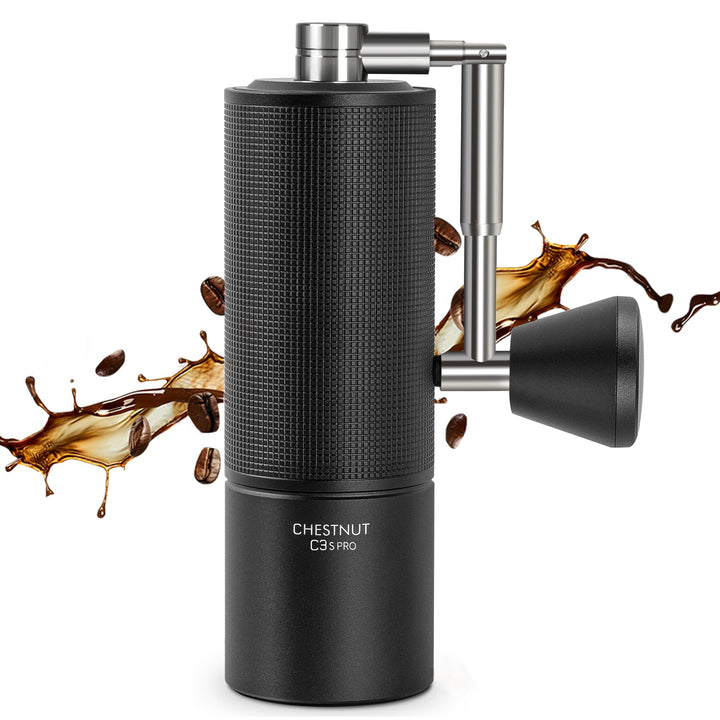 TIMEMORE Chestnut C3s PRO, manuelle Kaffeemühle, Upgrade integriertes Ganzmetallgehäuse, Edelstahl S