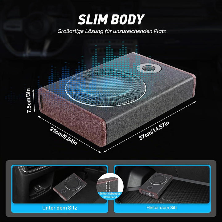 MccoMMon 600W Subwoofer Box Typ Aktiv,Kompakt-Lautsprecher,Auto-Sitz unter Sitz Hi-Fi Gehäuse,Reflex