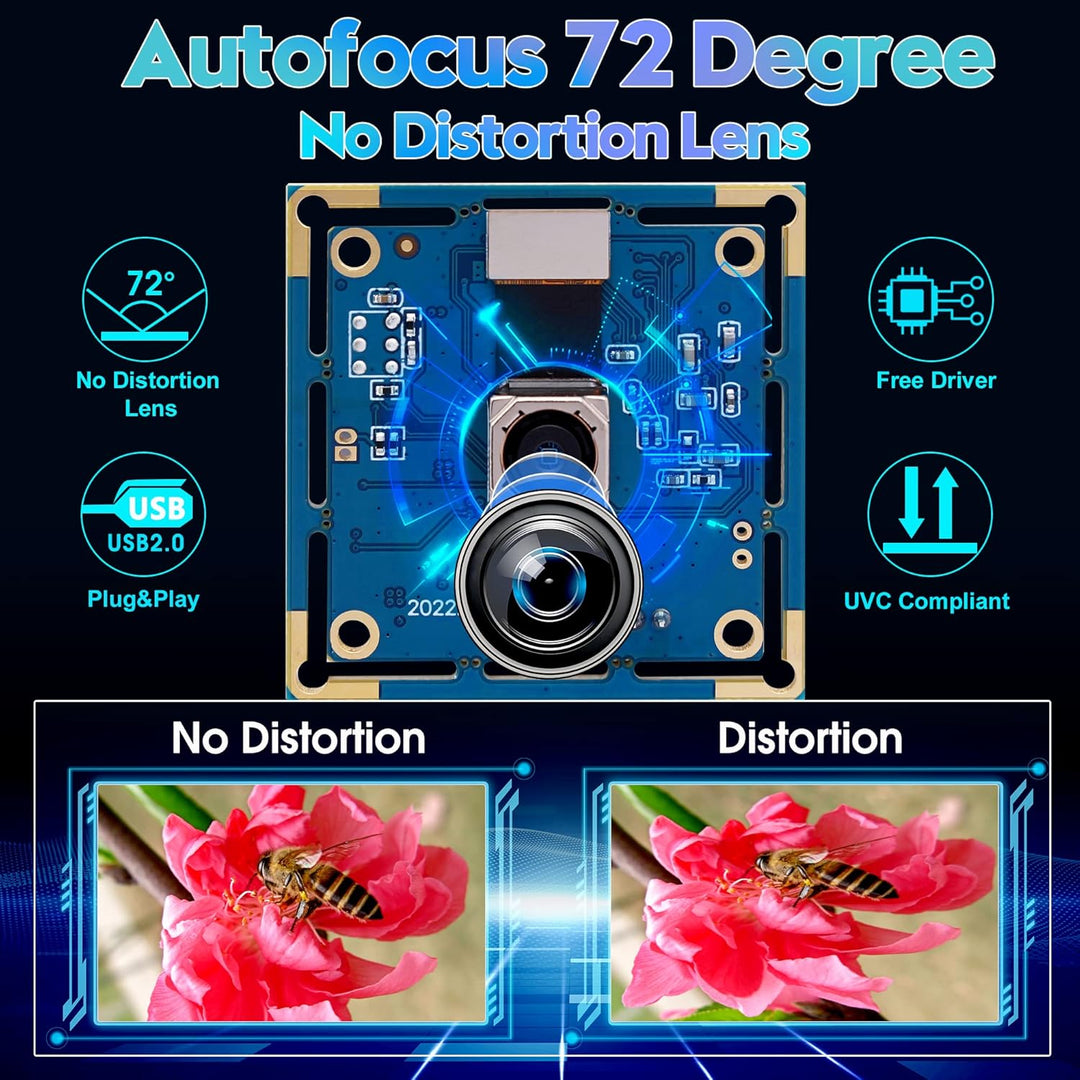 ELP 8MP USB Autofokus-Kamera für Computer und 3D-Drucker, Full HD 2448P, Lightburn Cam