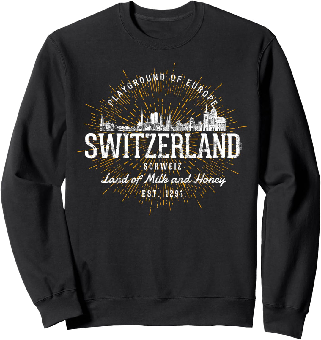 Vintage Style Retro Schweiz Sweatshirt
