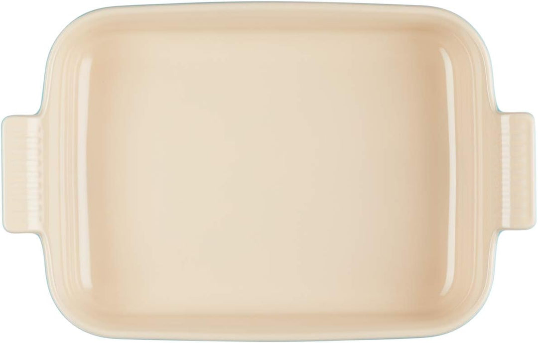 Le Creuset Rechteckige Auflaufform Tradition aus Steinzeug, 32 cm, 2.31 kg, Karibik, 71102321700001
