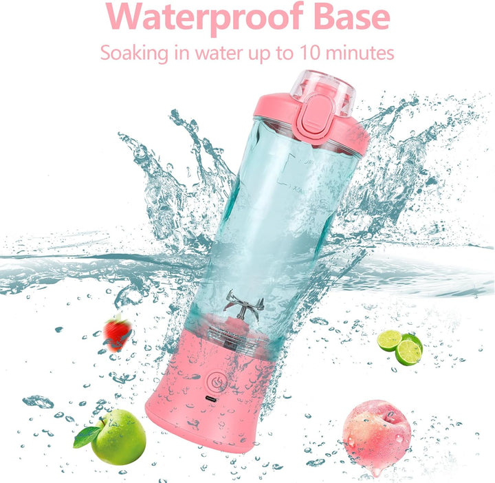 Dreamhigh® Mixer Smoothie Maker, 600ml Tragbarer Mixer für Smoothies und Shakes mit 6 Klingen, 4000m