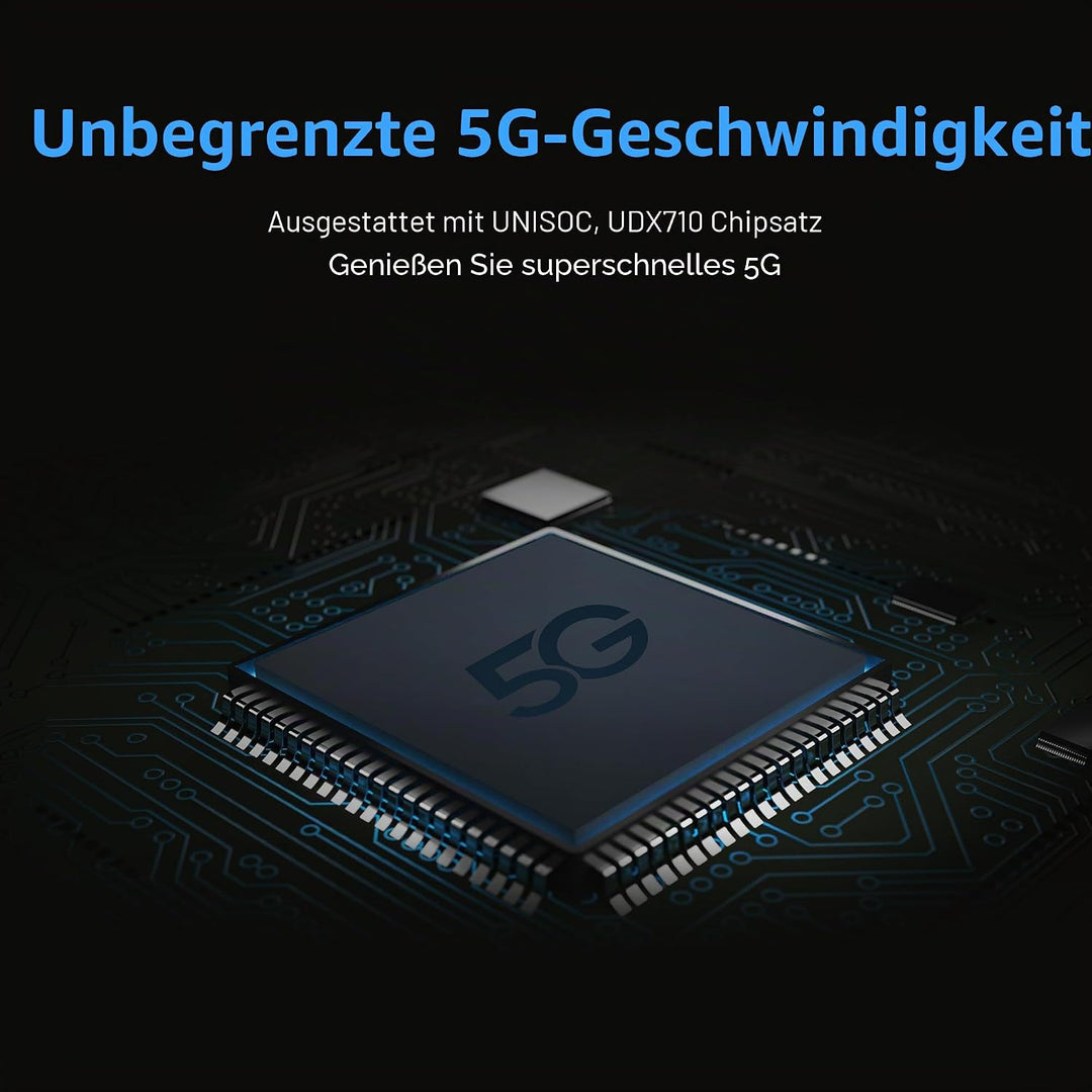 Calonny Tragbarer mobiler WLAN-Hotspot,5G-LTE-SIM-Router,2 Gbit/s,5000 mAh wiederaufladbarer Akku,ka
