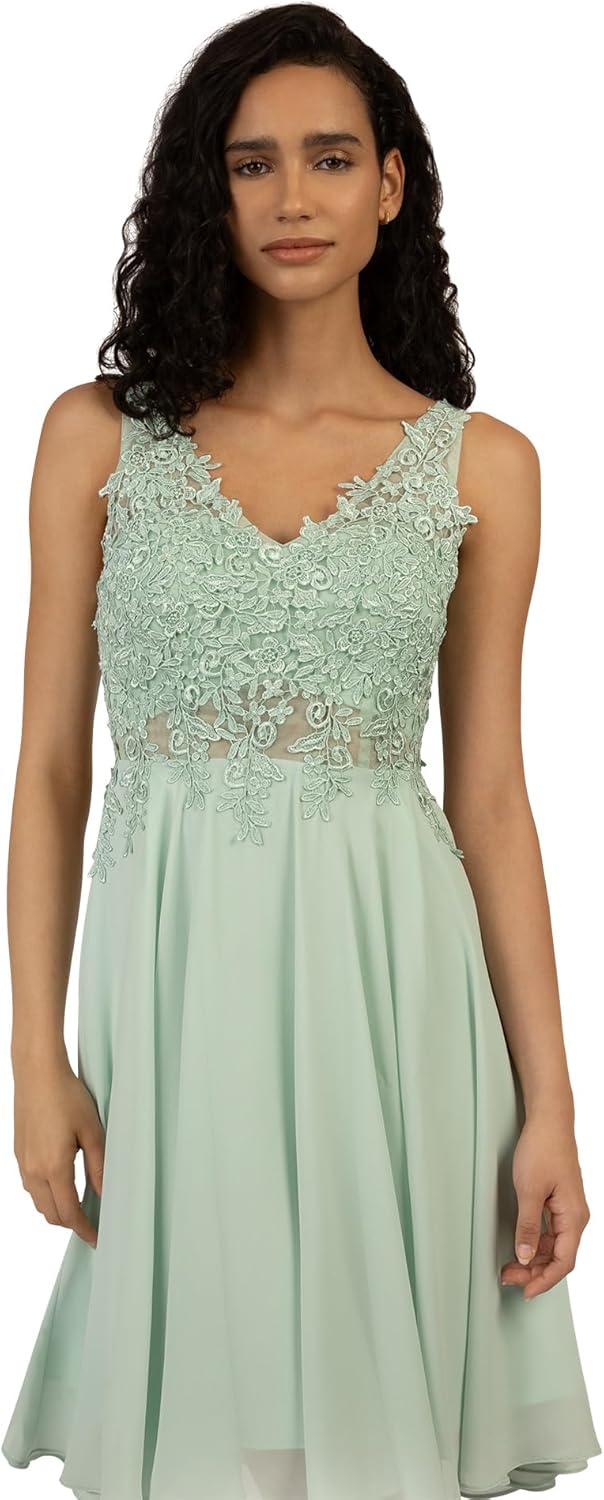 ApartFashion Damen Cocktailkleid Formales Abendkleid 42 Mint, 42 Mint