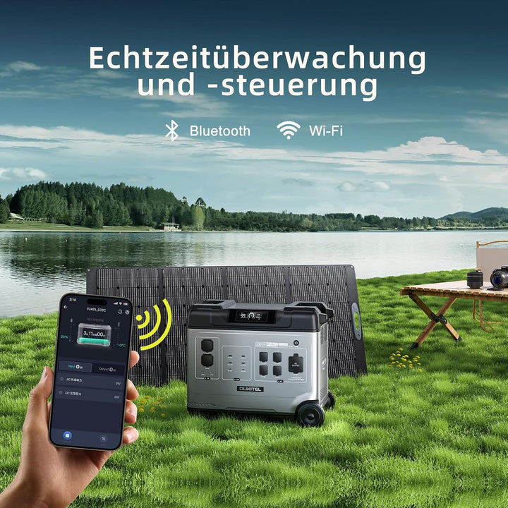 OUKITEL P5000 Pro 5120Wh Grosse Kapazität Tragbare Powerstation, 5×4000W AC-Steckdosen (8000W Spitze