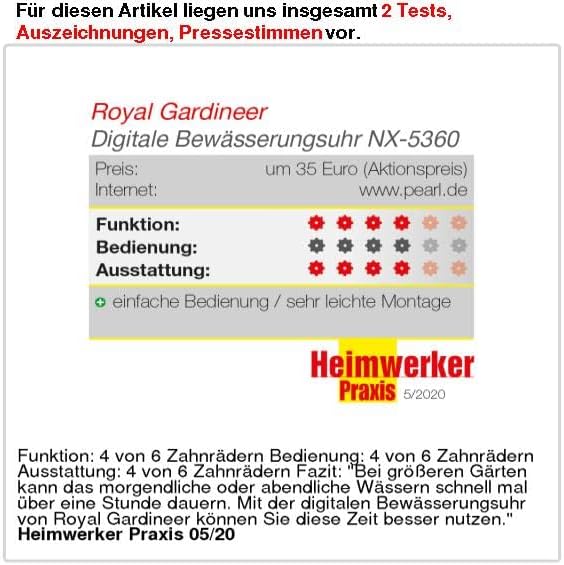 Royal Gardineer Beregnungscomputer: Digitaler Bewässerungscomputer mit Display und 2 Anschlüssen