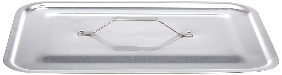 Pentole Agnelli Deckel eckig Plan zu Ecken rund, Aluminium, Silber 40x28 cm Silber/schwarz, 40x28 cm