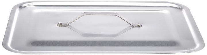 Pentole Agnelli Deckel eckig Plan zu Ecken rund, Aluminium, Silber 40x28 cm Silber/schwarz, 40x28 cm