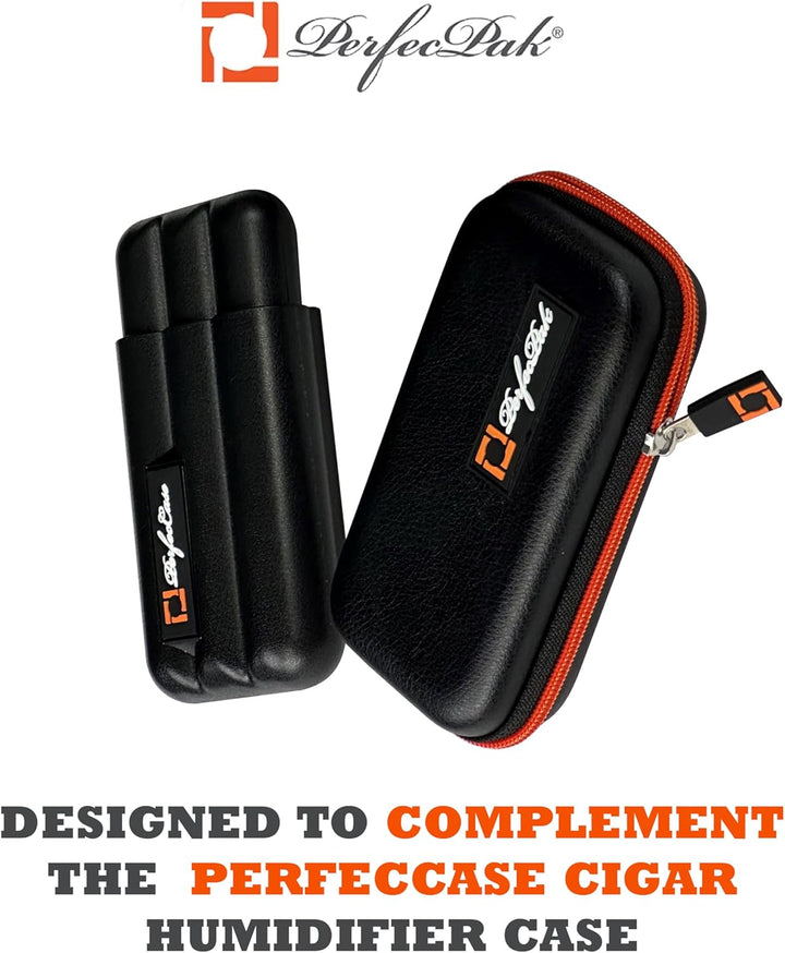 Perfec - PerfecPak Kompaktes Zigarrenzubehör-Etui – Reisetasche für Zigarrenwerkzeuge, Schwarz, 1 Co