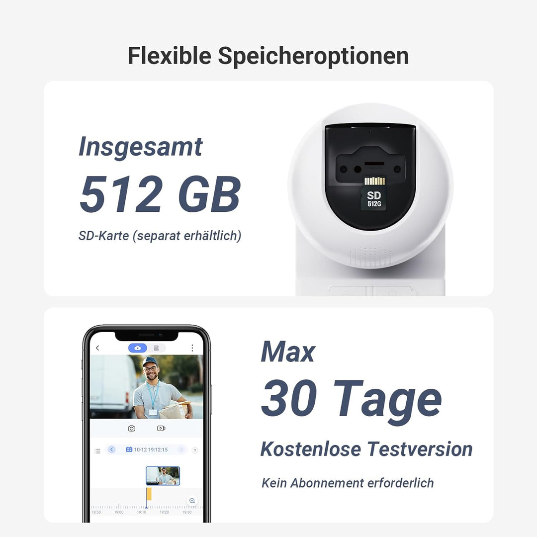 EZVIZ CB8 Lite 4K Überwachungskamera Aussen Akku Solar, 360° Schwenkbare WLAN Kamera Outdoor Kabello