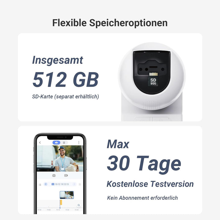 EZVIZ CB8 Lite 4K Überwachungskamera Aussen Akku Solar, 360° Schwenkbare WLAN Kamera Outdoor Kabello