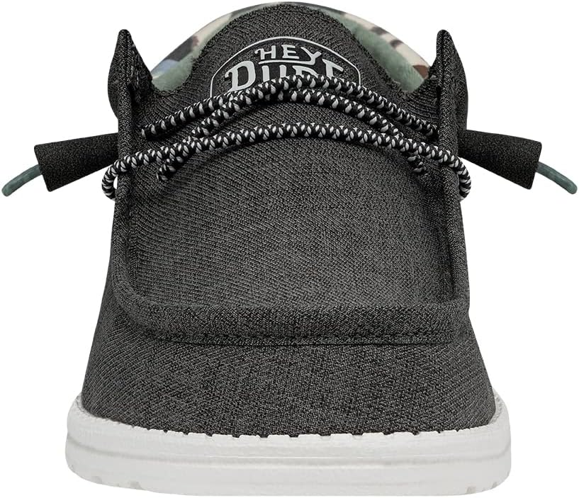Hey Dude Herren Wally Slub Canvas Moc Toe Shoes 41 EU Grau, 41 EU Grau