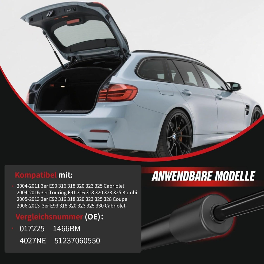 Gasfeder Motorhaube kompatibel mit BMW 3er E90–E93 (2004–2016), OTUAYAUTO 2 Stück Motorhaubendämpfer