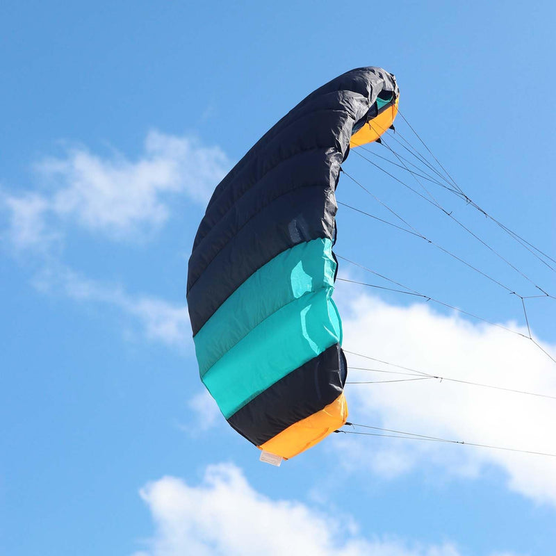 Wolkenstürmer® Paraflex Basic 2-Leiner Lenkmatte 1.2 (türkis) - Kite Drachen mit Flugschlaufen – Zwe