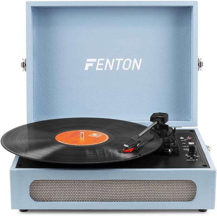 Fenton RP118E - Bluetooth Plattenspieler mit Lautsprecher, Bluetoothsender und Empfänger, Schallplat