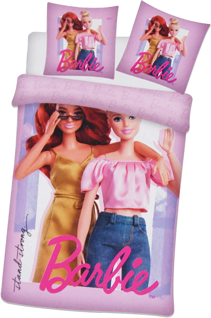 Barbie Baumwolle Bettbezug 135x200 Kissenbezug 80x80 cm