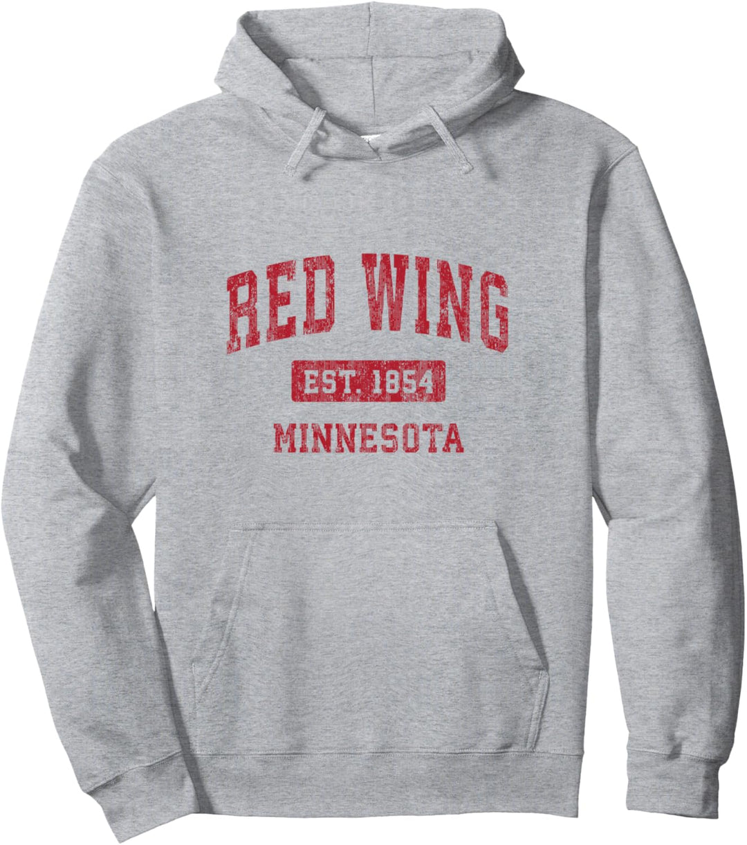 Red Wing Minnesota MN Vintage Sports Design Rot Pullover Hoodie