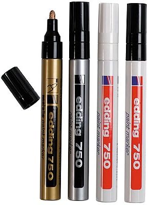 edding 780 glanzlack-marker dünn (0,8 mm) 8 Farben wählbar 10er Pack Bianco 10er Pack weiss, 10er Pa