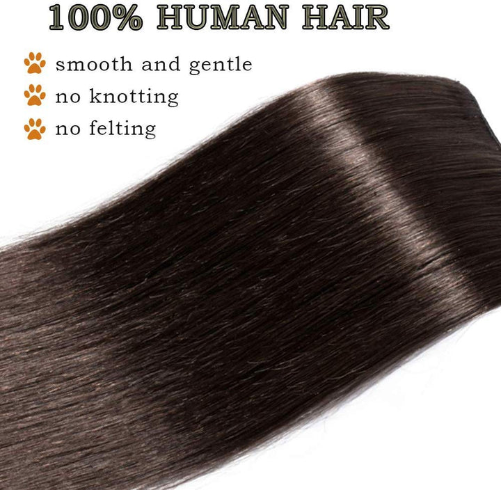 SEGO Clip in Haarverlängerung dünn Extensions Echthaar günstig 100% Remy Human Haar Haarteil natürli