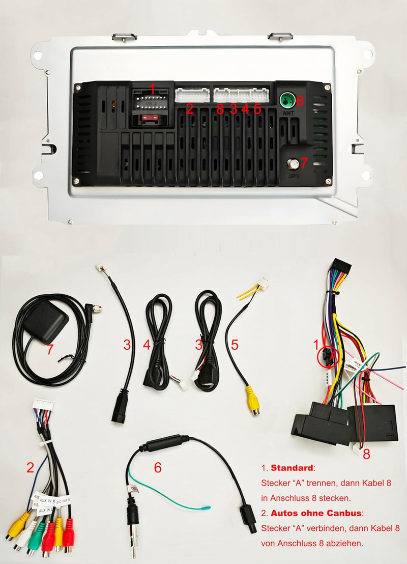 M.I.C. AV9-C Android 10 Autoradio mit navi Ersatz für VW Golf t5 touran Passat RNS RCD Skoda SEAT: B