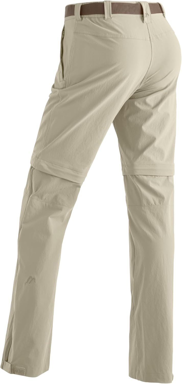 maier sports Damen Hose Zipp-off Kama 34 Brown Rice, 34 Brown Rice