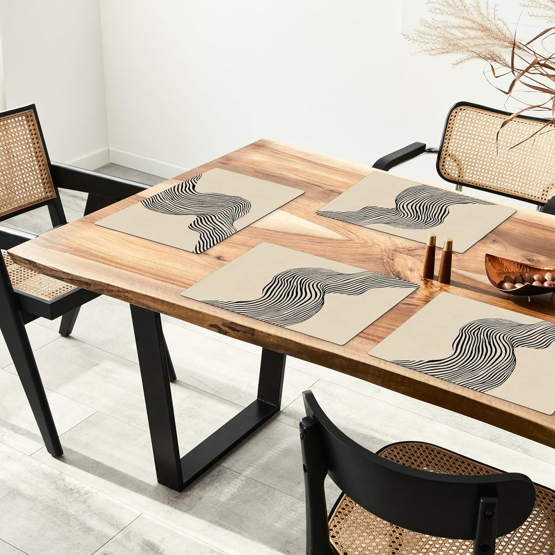 KitchenYeah© Platzsets Abwaschbar 6-Teilig 45x30 cm Tischsets Platzdeckchen rutschfeste Platzset Unt