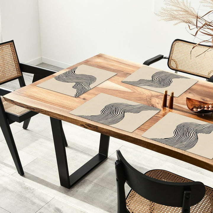 KitchenYeah© Platzsets Abwaschbar 6-Teilig 45x30 cm Tischsets Platzdeckchen rutschfeste Platzset Unt