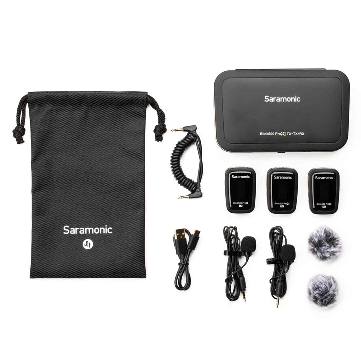Saramonic Blink 500 Prox B2 | 2 Personen Wireless 2.4GHz Clip-On Mikrofonsystem mit Lavaliers