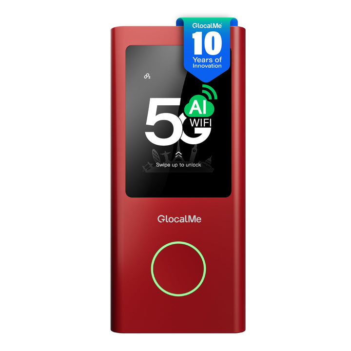 GlocalMe Numen Air Mobiler WLAN Router 5G, SIM-frei ohne Roaming, Mobiler Hotspot mit Abdeckung in 2