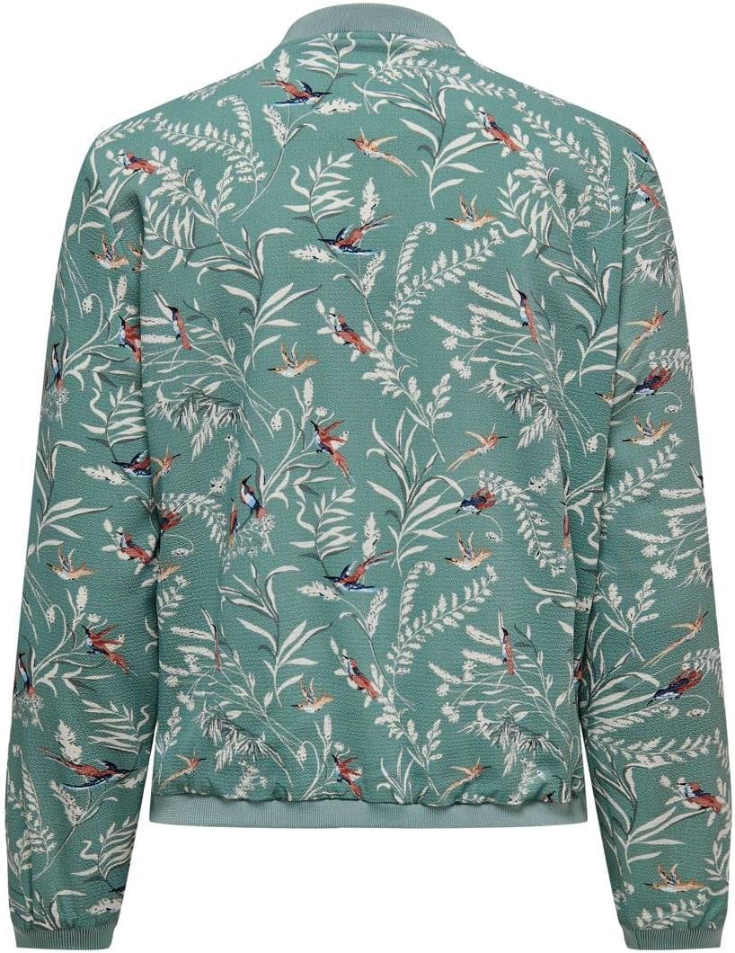 ONLY Damen Onlvic Bomber Jacket AOP Ptm Bomberjacke 34 Chinois Green, 34 Chinois Green