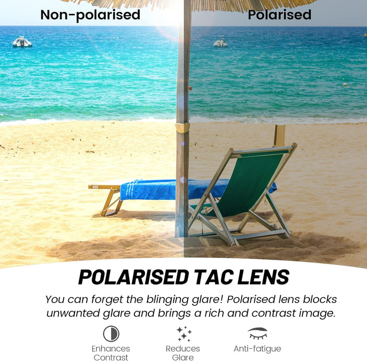 LVIOE Polarisiert Überzieh-Sonnenbrille Damen Herren Fit Over Sonnenbrille zum Aufstecken UV400 Schu