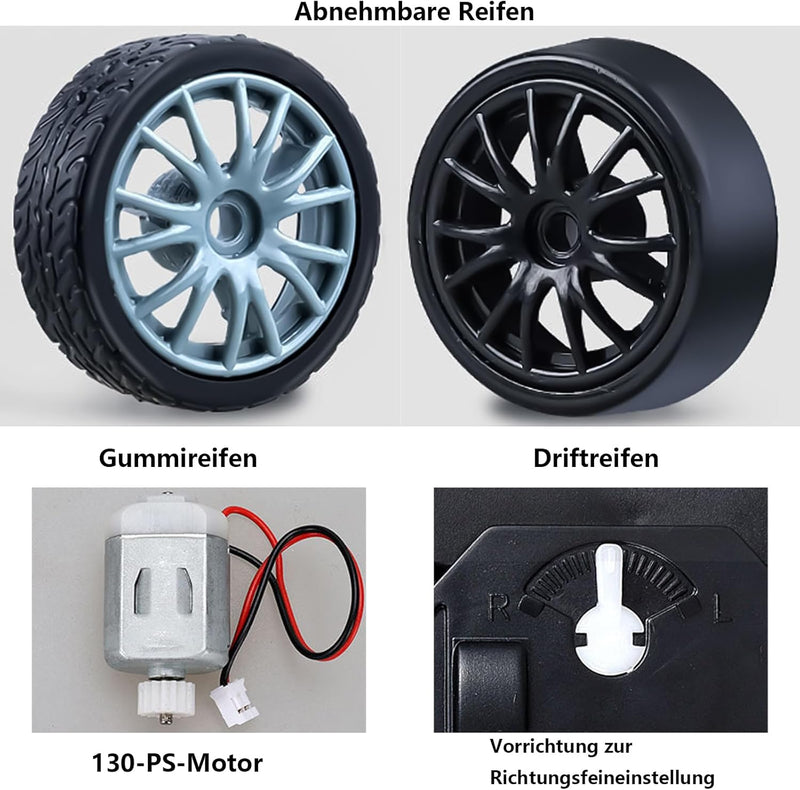 DYOUen RC Drift Car, 1:24 Rennen mit 4WD Ferngesteuertes Auto 2.4Ghz Spielzeugauto Rennauto mit Arbe