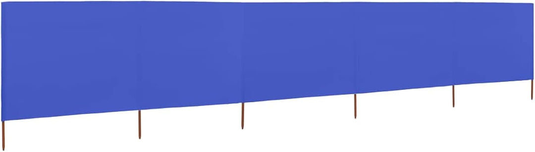 Homgoday 5 Paneele Windschutz Stoff 600x120cm Azurblau Camping Windschutz Blocker Windblocker Garten