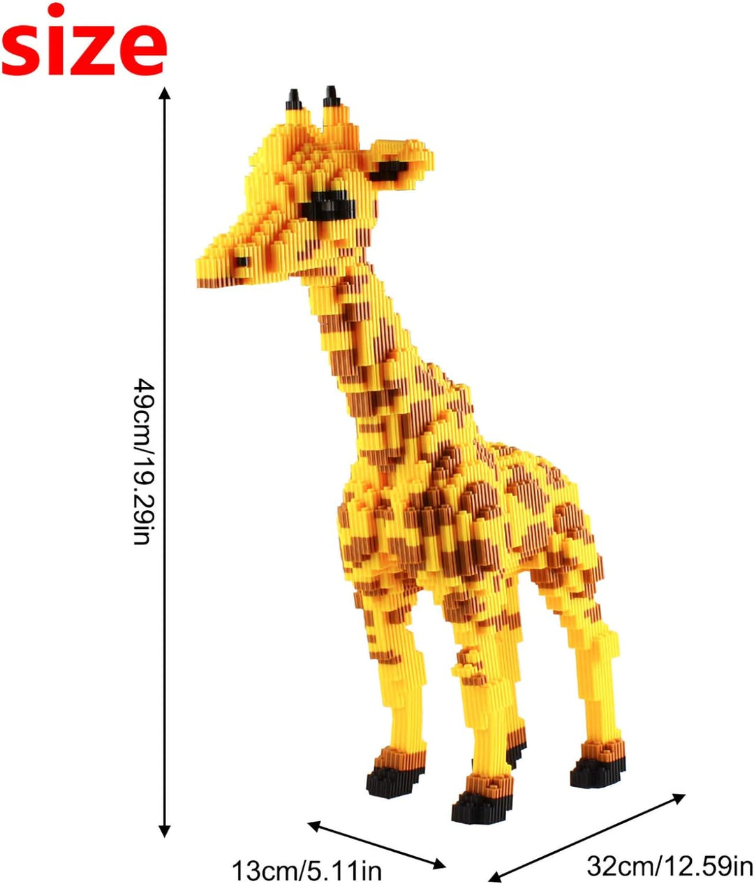 Larcele Giraffe Bausteine Spielzeug Bricks Tier Bauen Bauklötze,4737 Stücke KLJM-02 Mehrweg (Modell