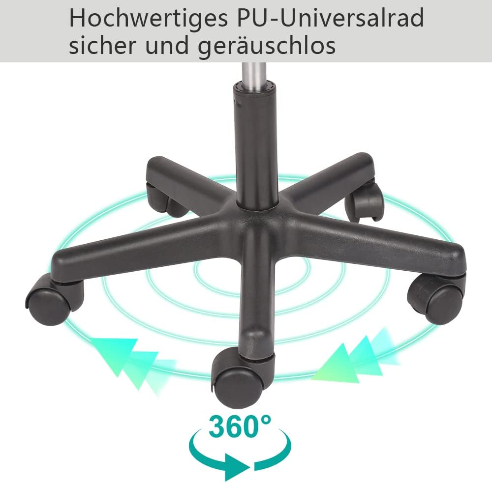 Mingone Sattelhocker Ergonomischer Arbeitshocker Höhenverstellbarer Bürohocker mit Rollen Sattelstuh