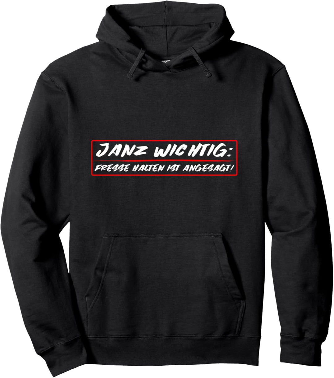 Janz wichtig Fresse halten ist angesagt Baustelle Elektriker Pullover Hoodie