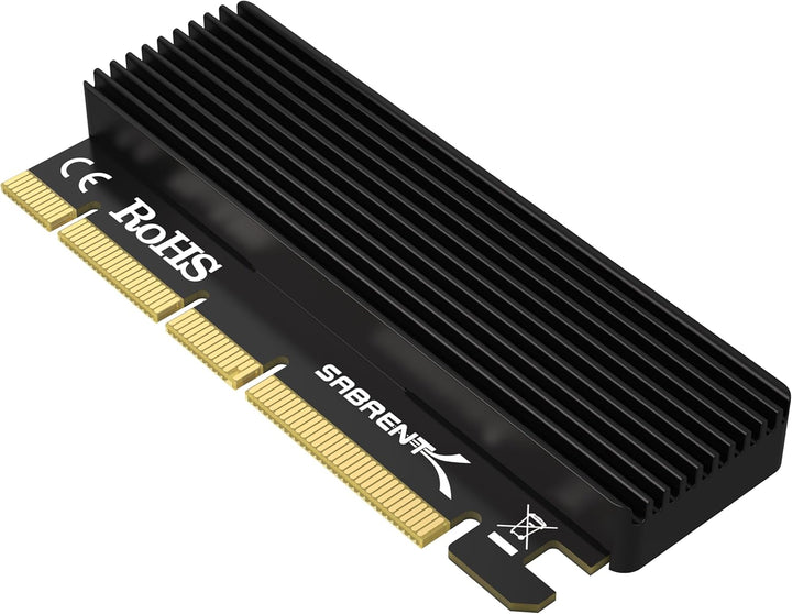 Sabrent M.2 SSD NVMe PCIe Adapter mit Aluminium Kühlkörper und Wärmeleitpad, für SSD 1TB, SSD 2TB, S