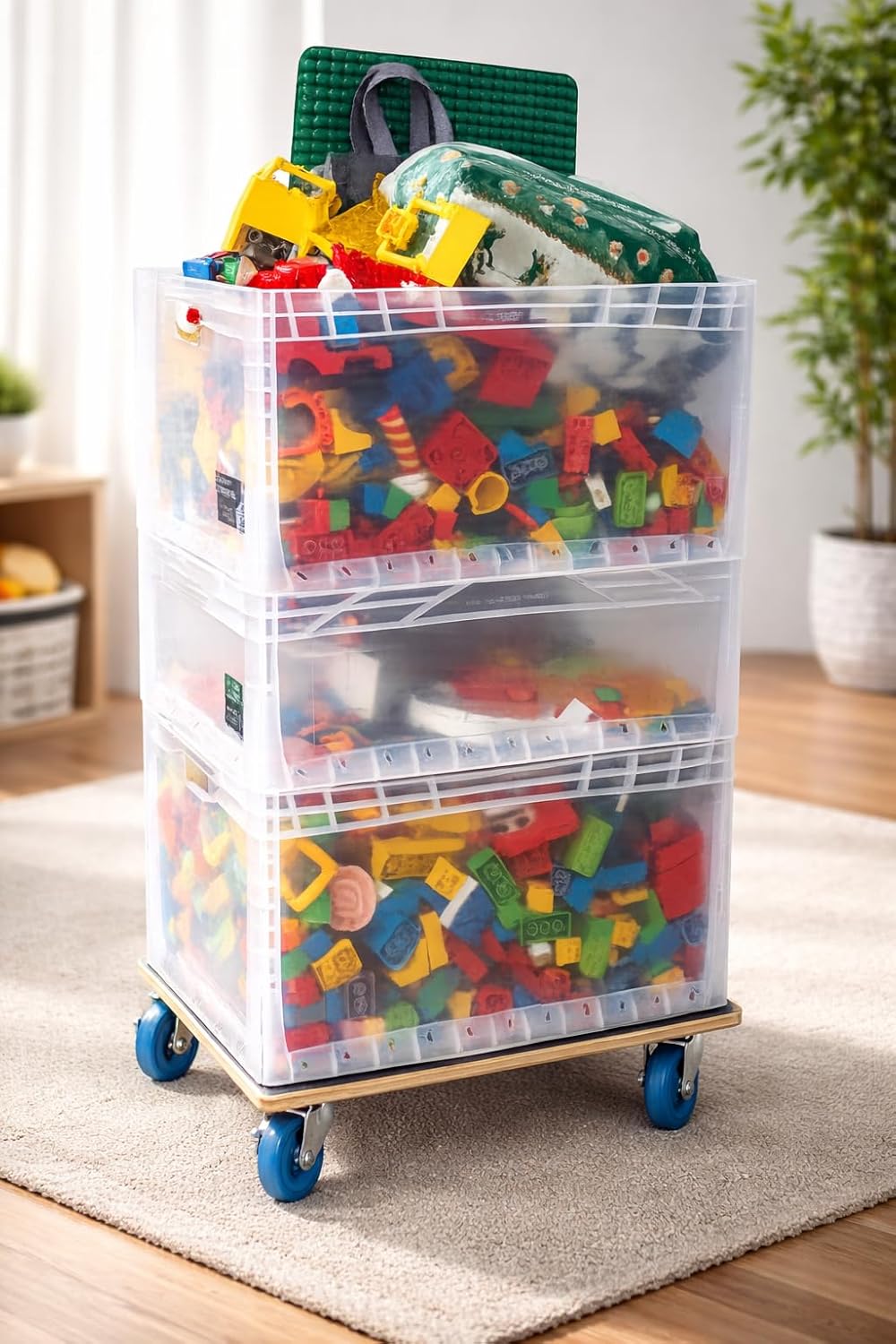 (2er-Set) Möbelroller/Transporthilfe | 60 × 40 cm | je 500 kg | Kompakt, stabil, bodenschonend – für