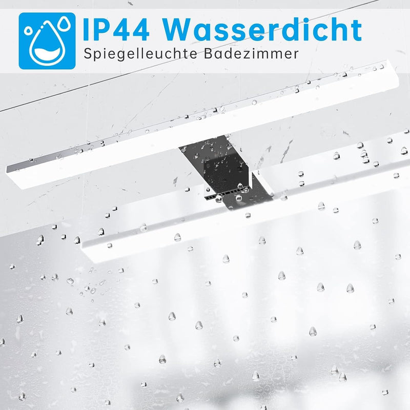 Aogled Led Spiegelleuchte mit Schalter 10W 40cm,Badezimmer Lampe Wand Neutralweiss mit 4000K＆820LM I