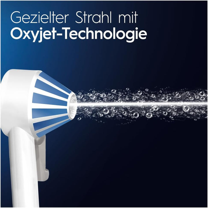Oral-B AquaCare 6 Kabellose Munddusche, 3 Ersatzdüsen, Zahnzwischenraumreiniger, sanfte Zahnreinigun