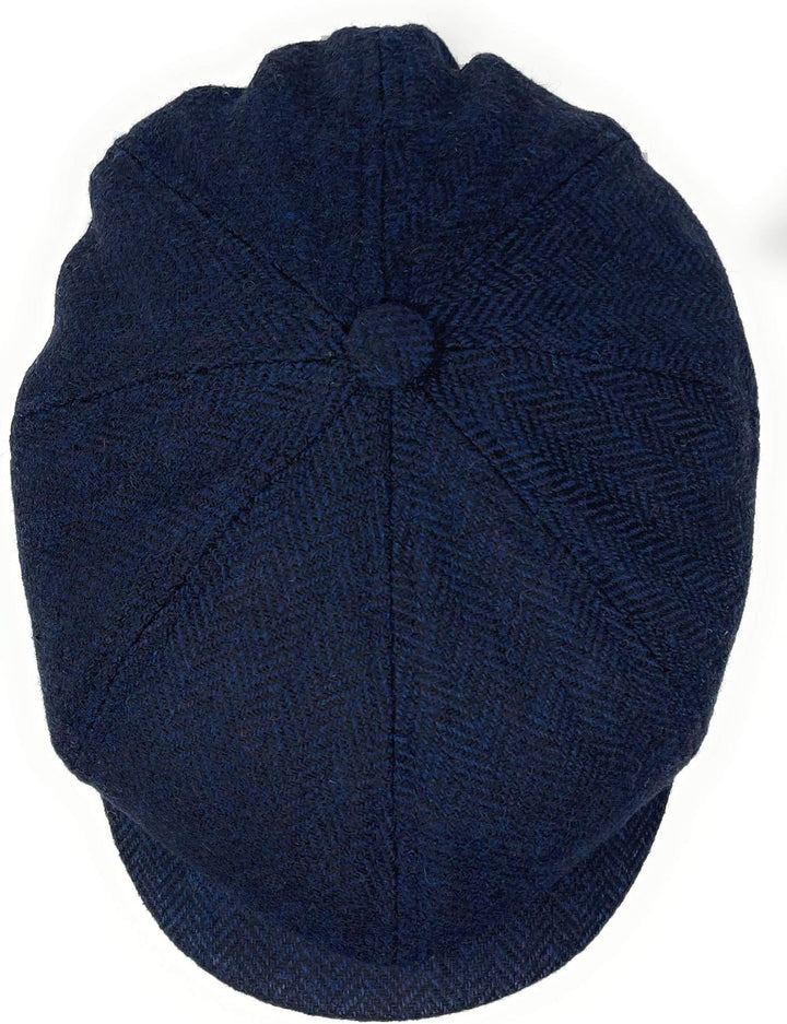 Schiebermütze Herren Schirmmütze Herrenmütze Newsboy Flat Cap Mütze 54-55 Marine, 54-55 Marine
